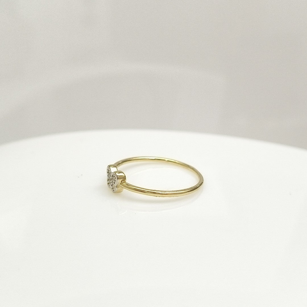 ANILLO ANILLITO MARIPOSA C CIRCONIAS 14K 7.5 TALLA 1 GR (NUEVO)