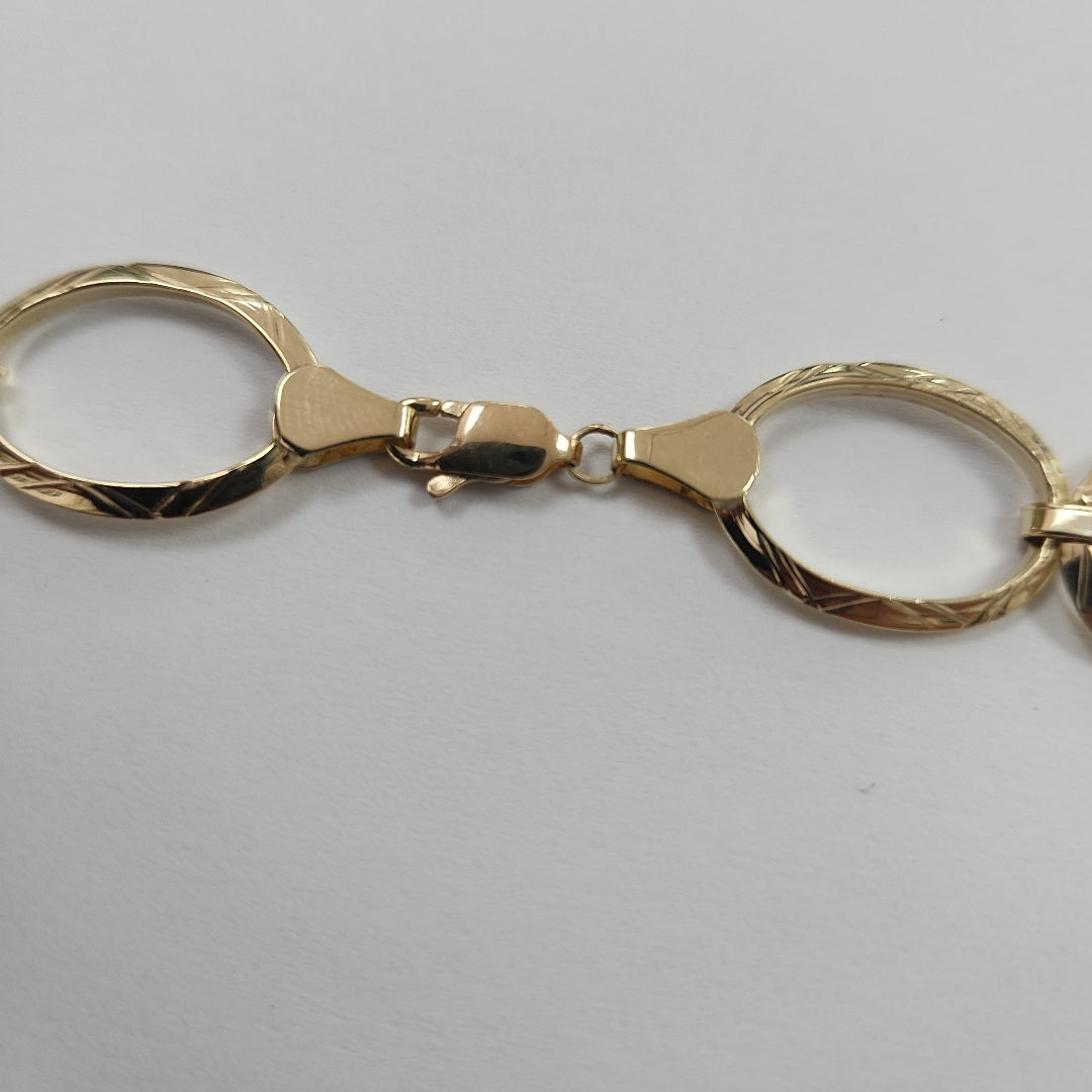 CADENA GARGANTILLA AROS OVALADOS 14K 55 CM 10.9 GR (NUEVO)