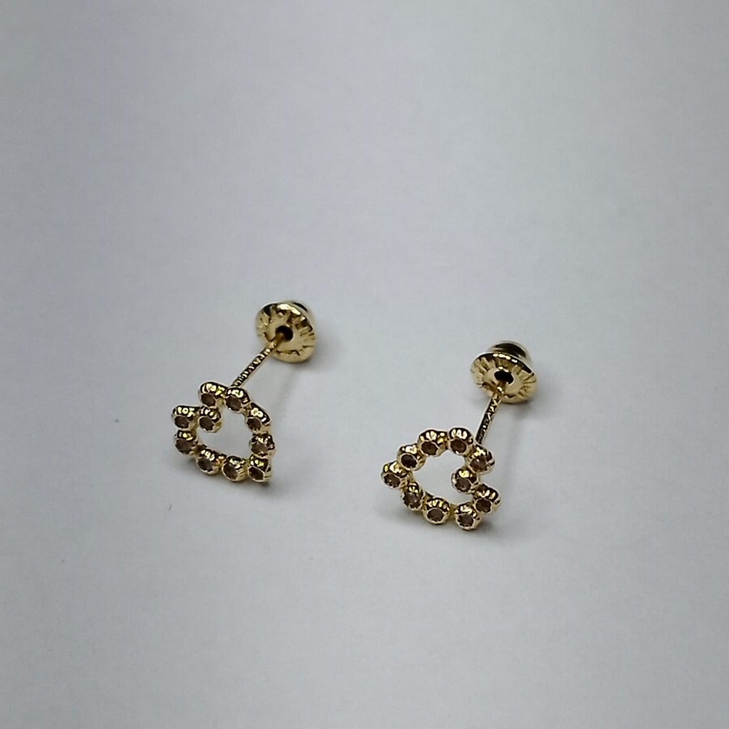 BROQUELES BROQUEL FIG CORAZON 14K 0.23 GR (NUEVO)