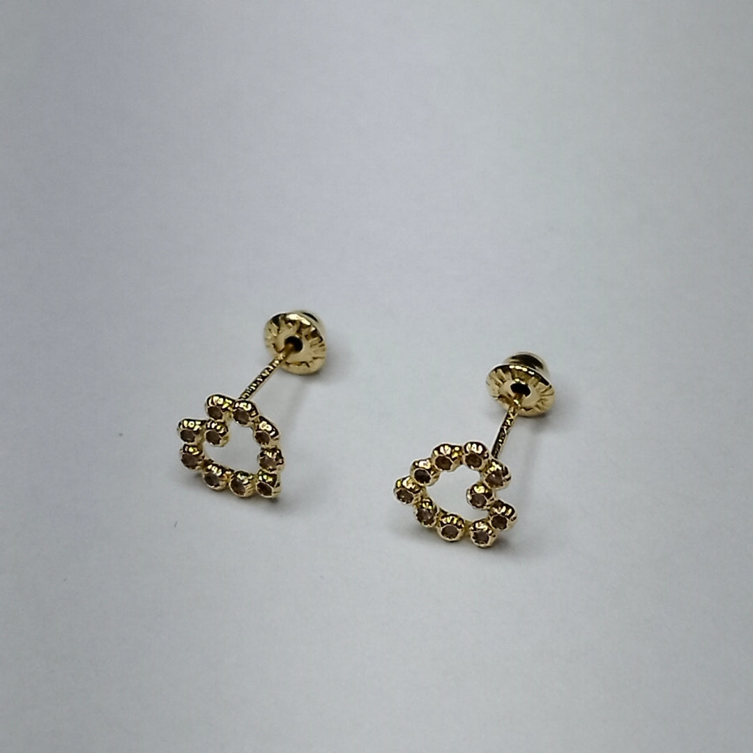 BROQUELES BROQUEL FIG CORAZON 14K 0.23 GR (NUEVO)