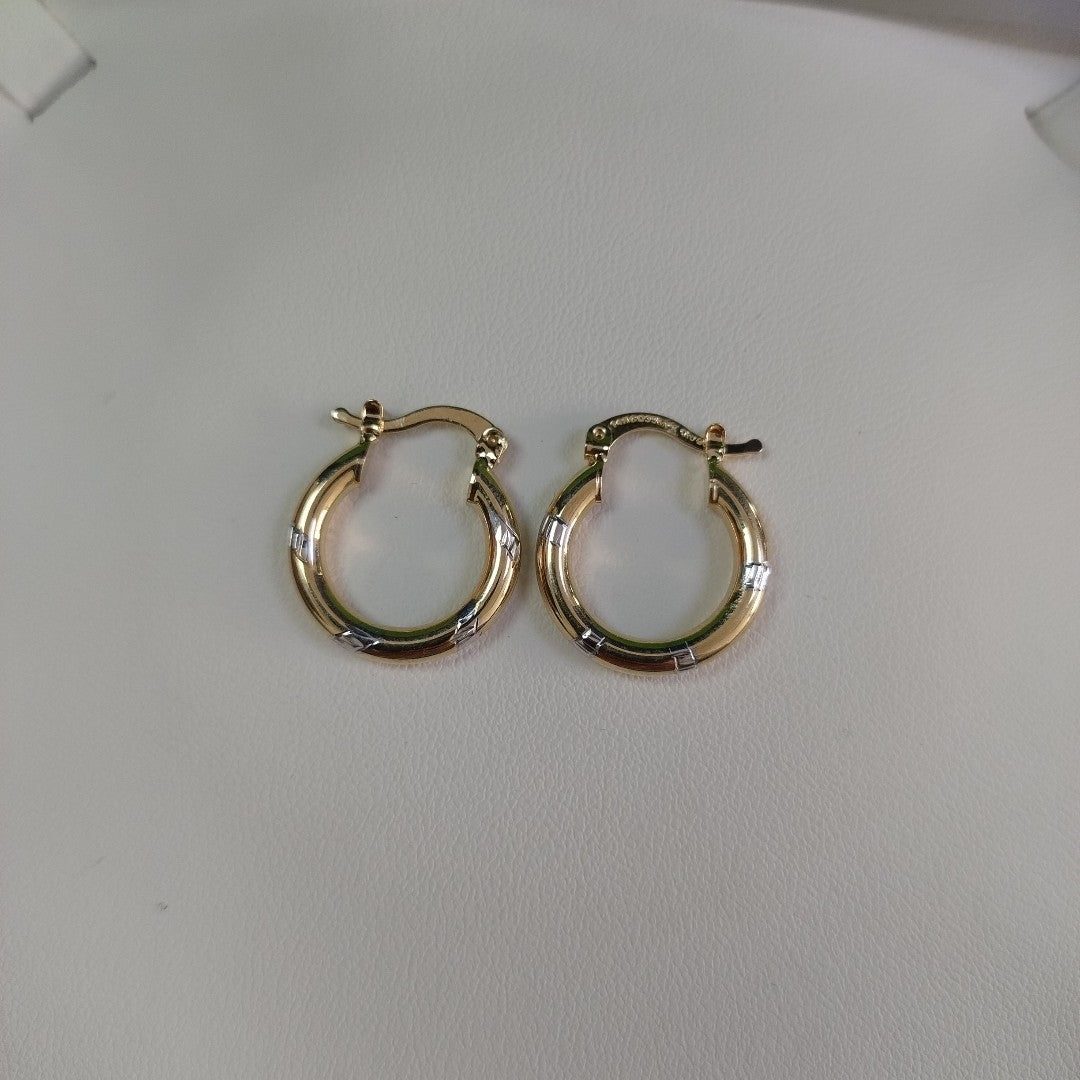 ARETES ARRACADAS COMBINADAS 14K 1.6 GR (NUEVO)