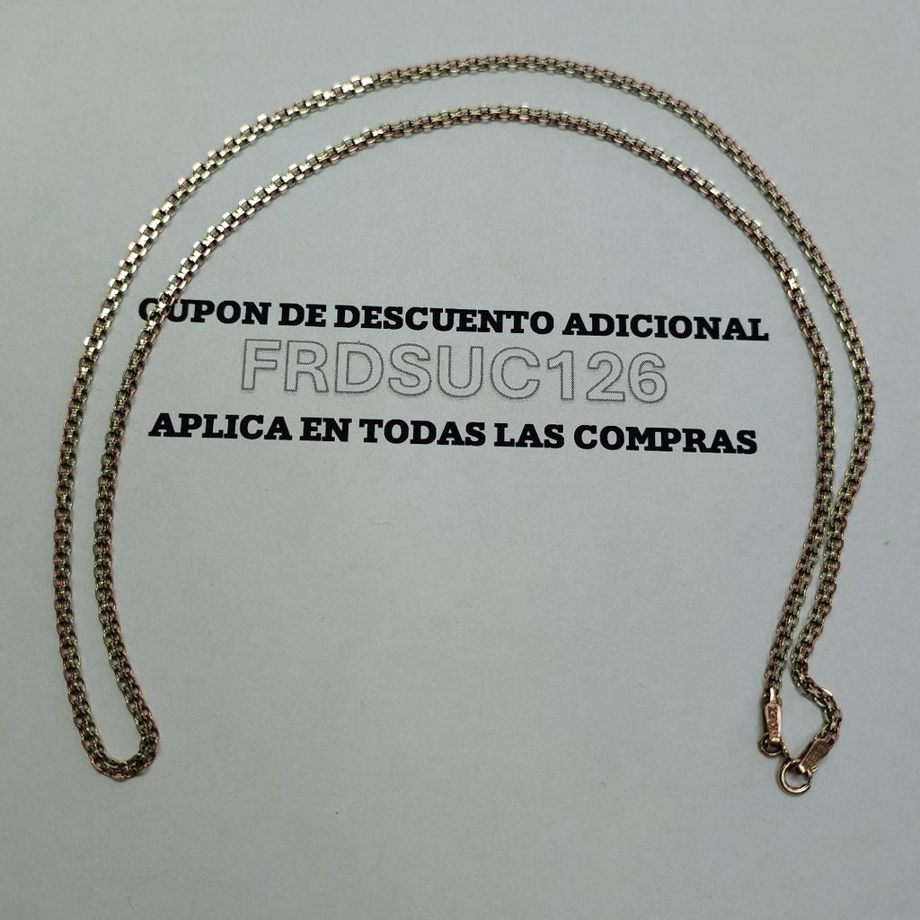 CADENA ORO COMBINADO 10 K 4 GRMS (SEMINUEVO)