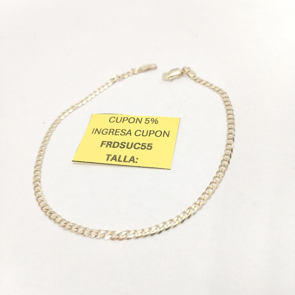 PULSERA TEJIDO BARBADA 14K 21 CM 2.3 GR (NUEVO)