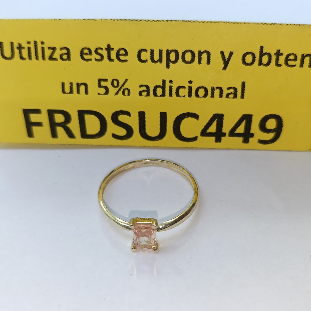 ANILLOS TEJIDO ANILLITO C PIEDRA DE COLOR 14K 8 1.2 GR (NUEVO)