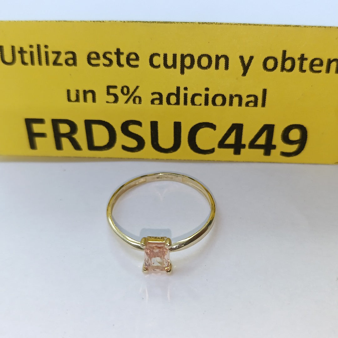 ANILLOS TEJIDO ANILLITO C PIEDRA DE COLOR 14K 8 1.2 GR (NUEVO)