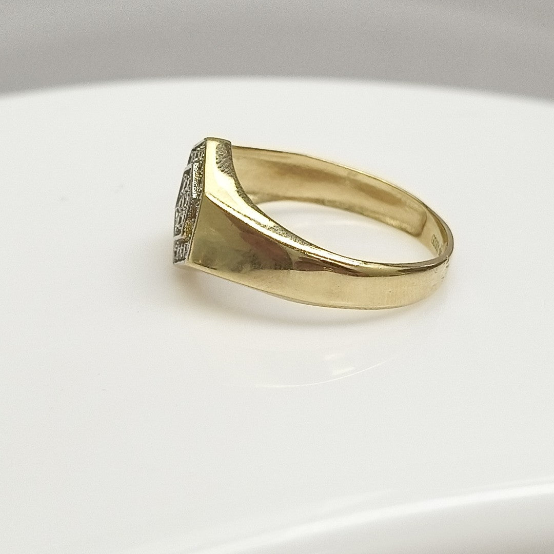 ANILLO C CIRCONIAS 14K 9 TALLA 3.4 GR (NUEVO)