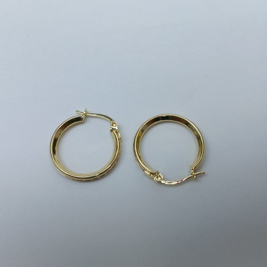 ARETES ARRACADAS CON CIRCONIAS 10K 1.8 GR (NUEVO)