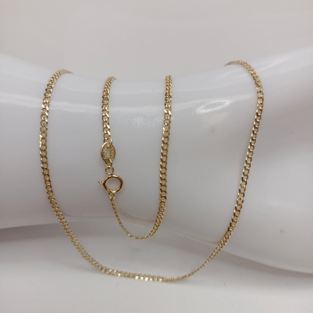 CADENAS TEJIDO BARBADA ORO 10K 55 CM 3.8 GR (NUEVO)