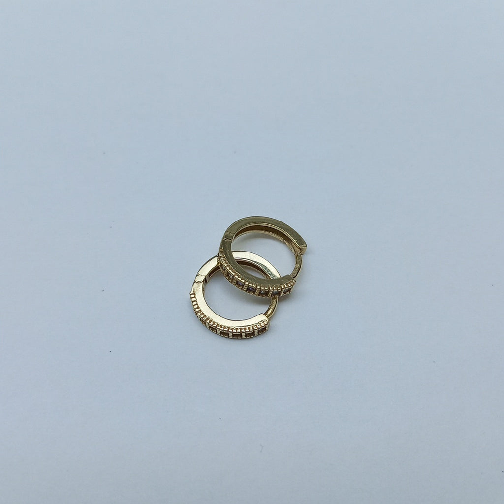ARETES ARRACADAS CON CIRCONIAS 10K 1.2 GR (NUEVO)
