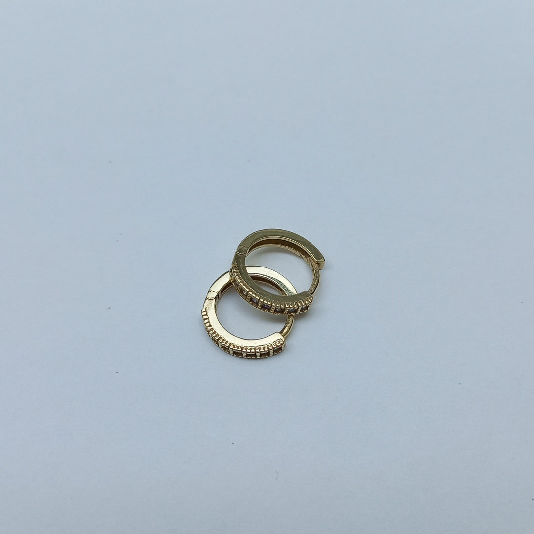 ARETES ARRACADAS CON CIRCONIAS 10K 1.2 GR (NUEVO)
