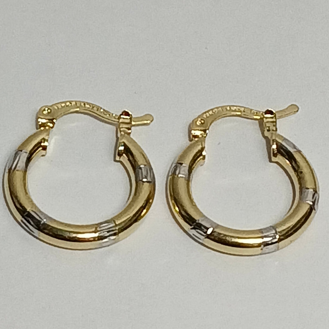 ARETES ARRACADAS COMBINADAS 14K 1.7 GR (NUEVO)