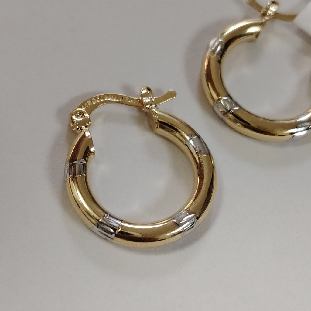 ARETES ARRACADAS COMBINADAS 14K 1.7 GR (NUEVO)