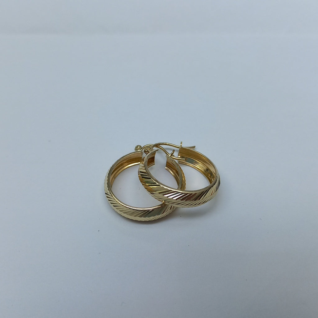 ARETES ARRACADAS LABRADAS 10K 2.8 GR (NUEVO)