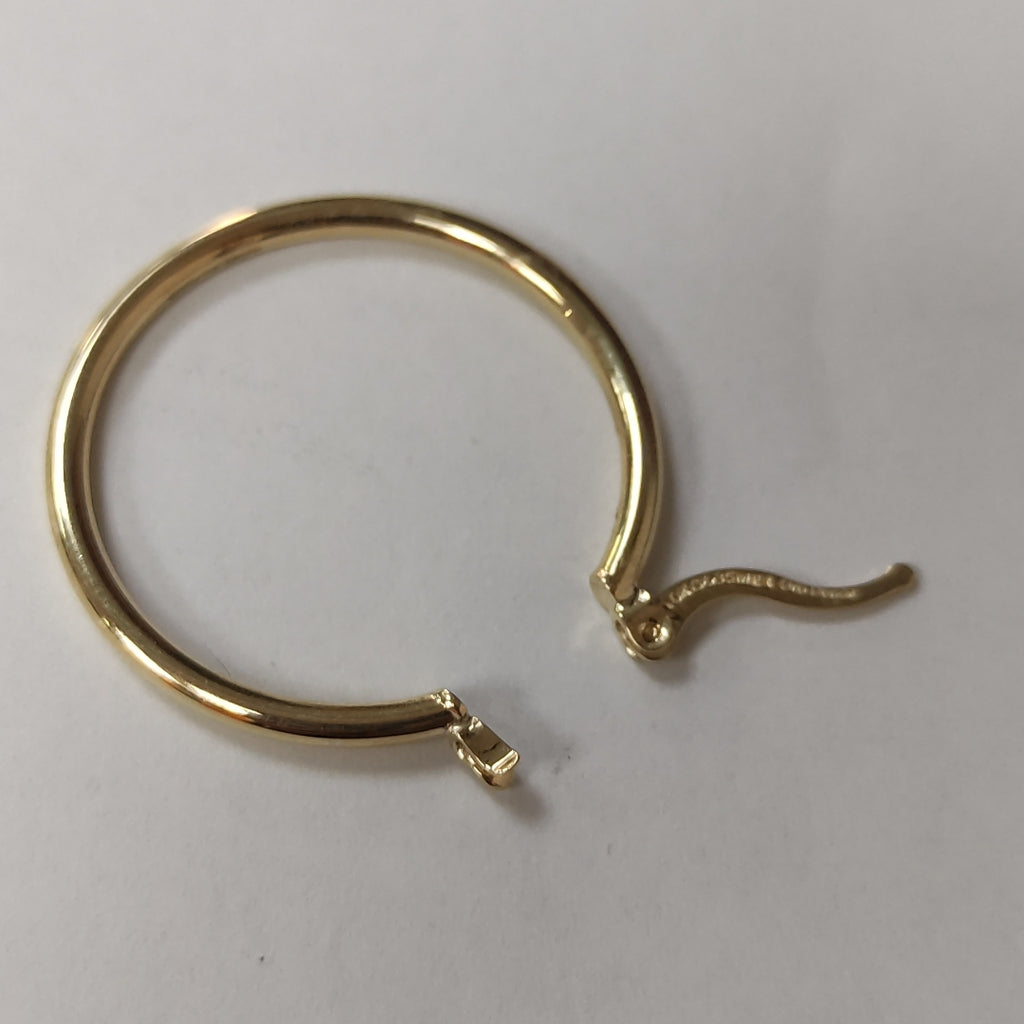 ARETES TEJIDO ARRACADAS LISAS 14K 1.5 GR (NUEVO)
