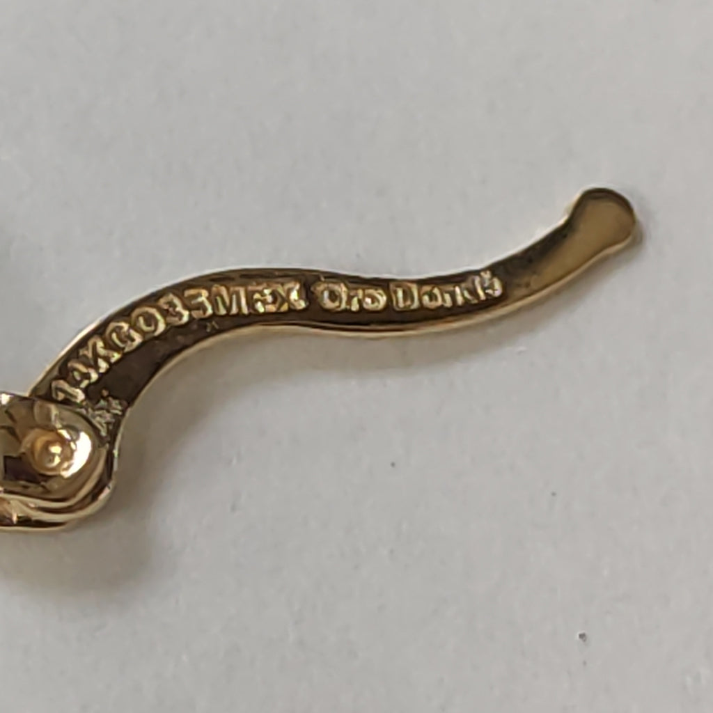 ARETES TEJIDO ARRACADAS TZL COMBINADAS 14K 1.8 GR (NUEVO)