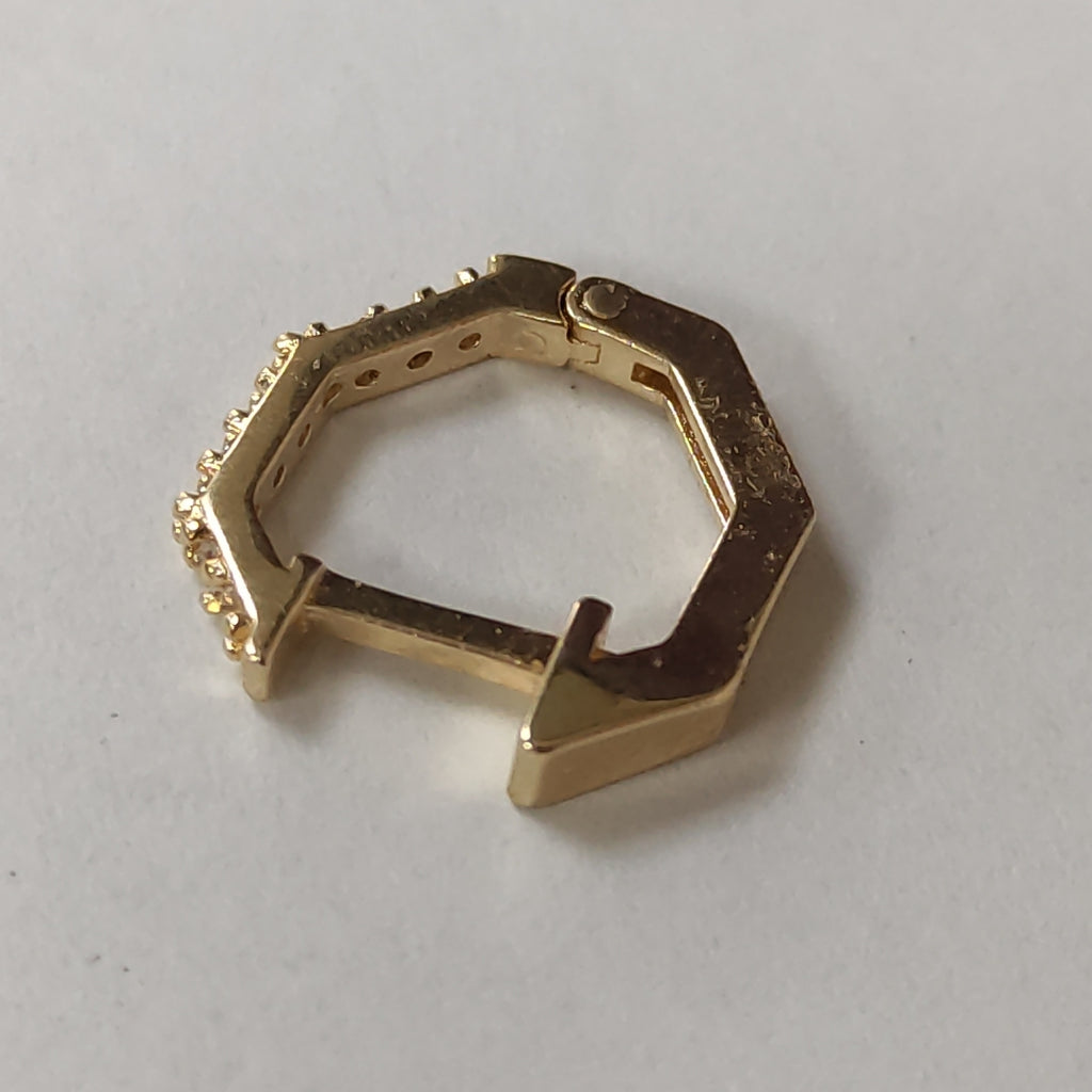 ARETES HUGGIES C CIRCONIAS 14K 1.7 GR (NUEVO)
