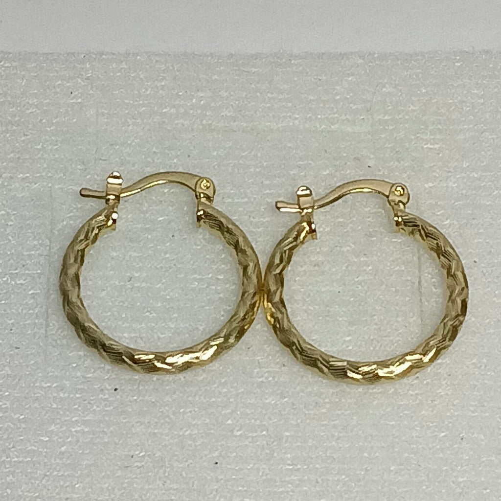ARETES ARRACADAS LABRADAS 14K 2.2 GR (NUEVO)