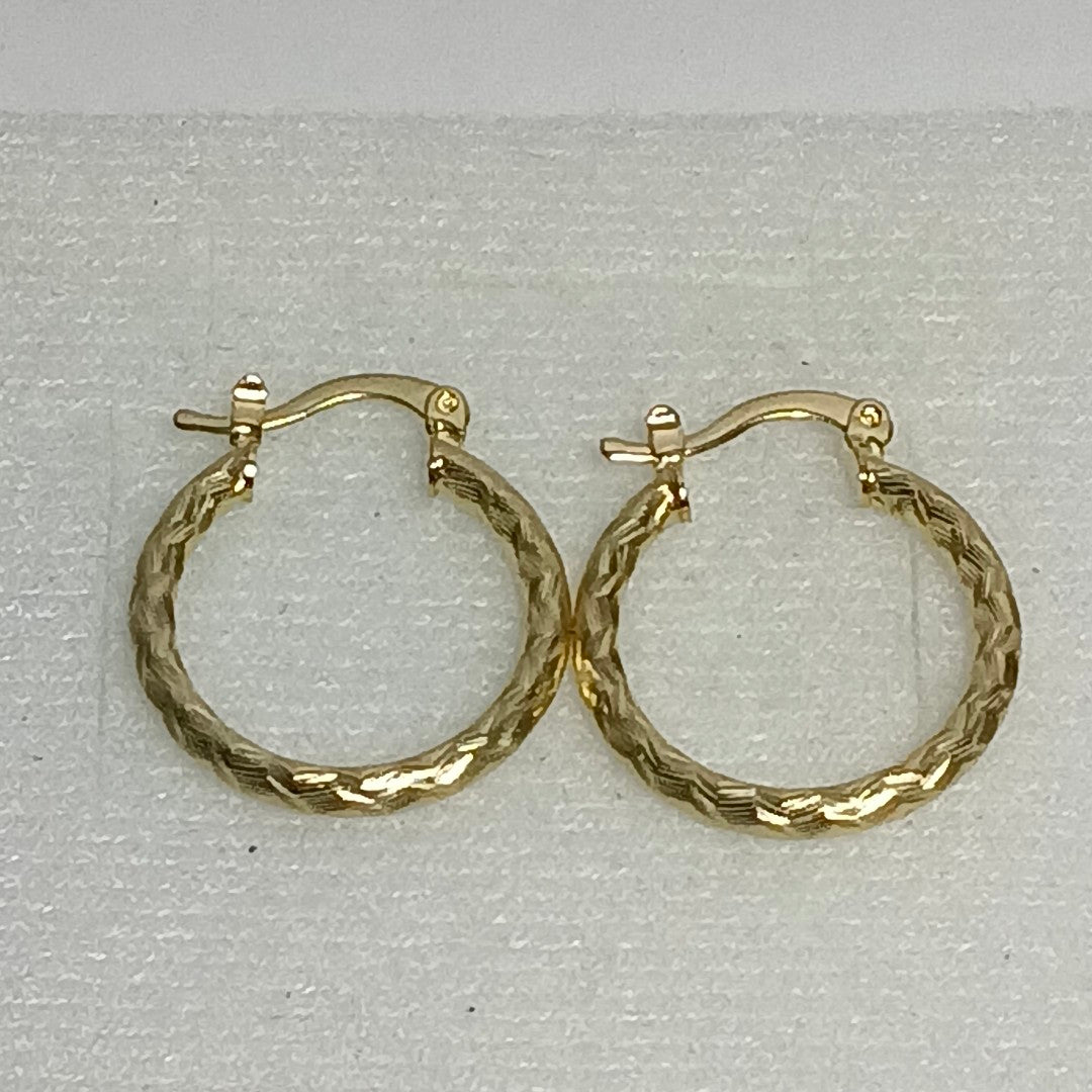 ARETES ARRACADAS LABRADAS 14K 2.2 GR (NUEVO)