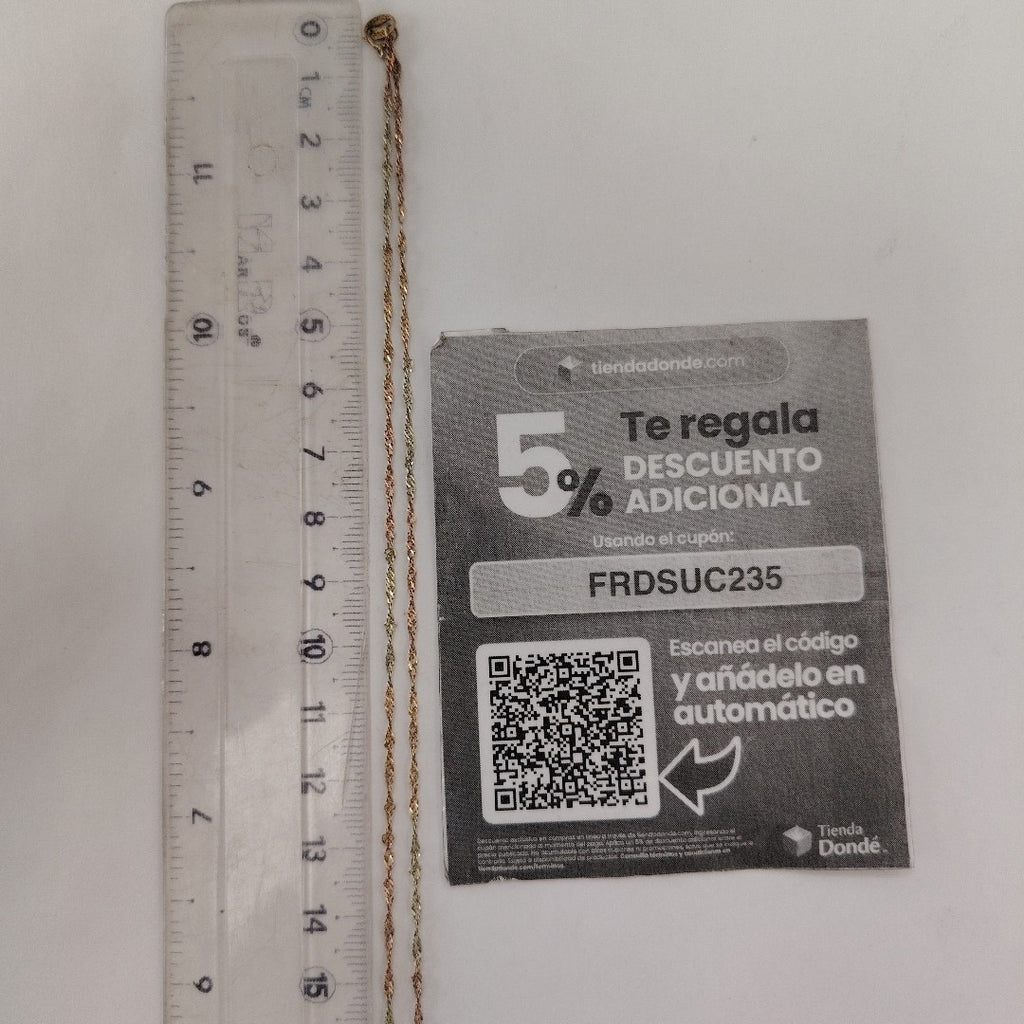 CADENA,MEDALLA RELIGIOSA ORO,ORO COMBINADO 10 K 1,80 GRMS (SEMINUEVO)