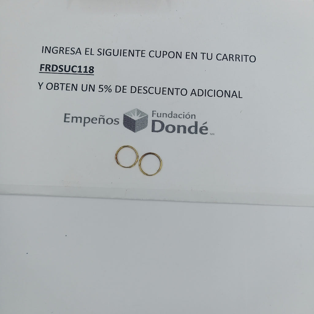 ARRACADAS PAR ORO 10 K 0,60 GRMS (SEMINUEVO)