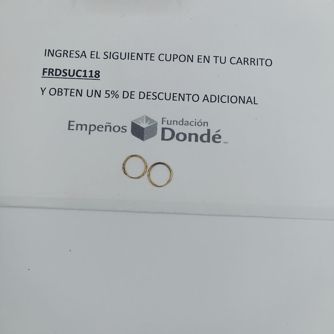 ARRACADAS PAR ORO 10 K 0,60 GRMS (SEMINUEVO)