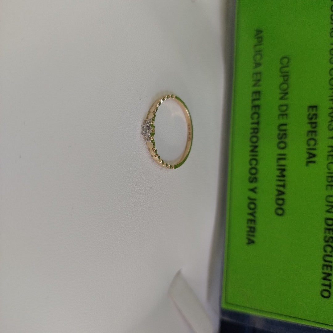 ANILLO ANILLITO C CIRCONIAS 14K 6.5 TALLA 1.1 GR (NUEVO)
