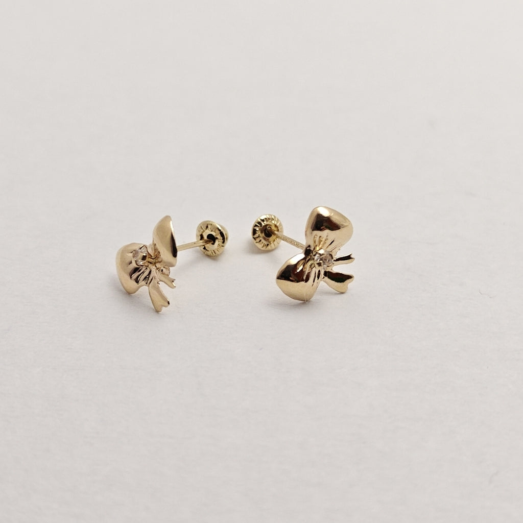 BROQUELES BROQUEL FIG MOÑO C CIRCONIA 14K 0.2441 GR (NUEVO)