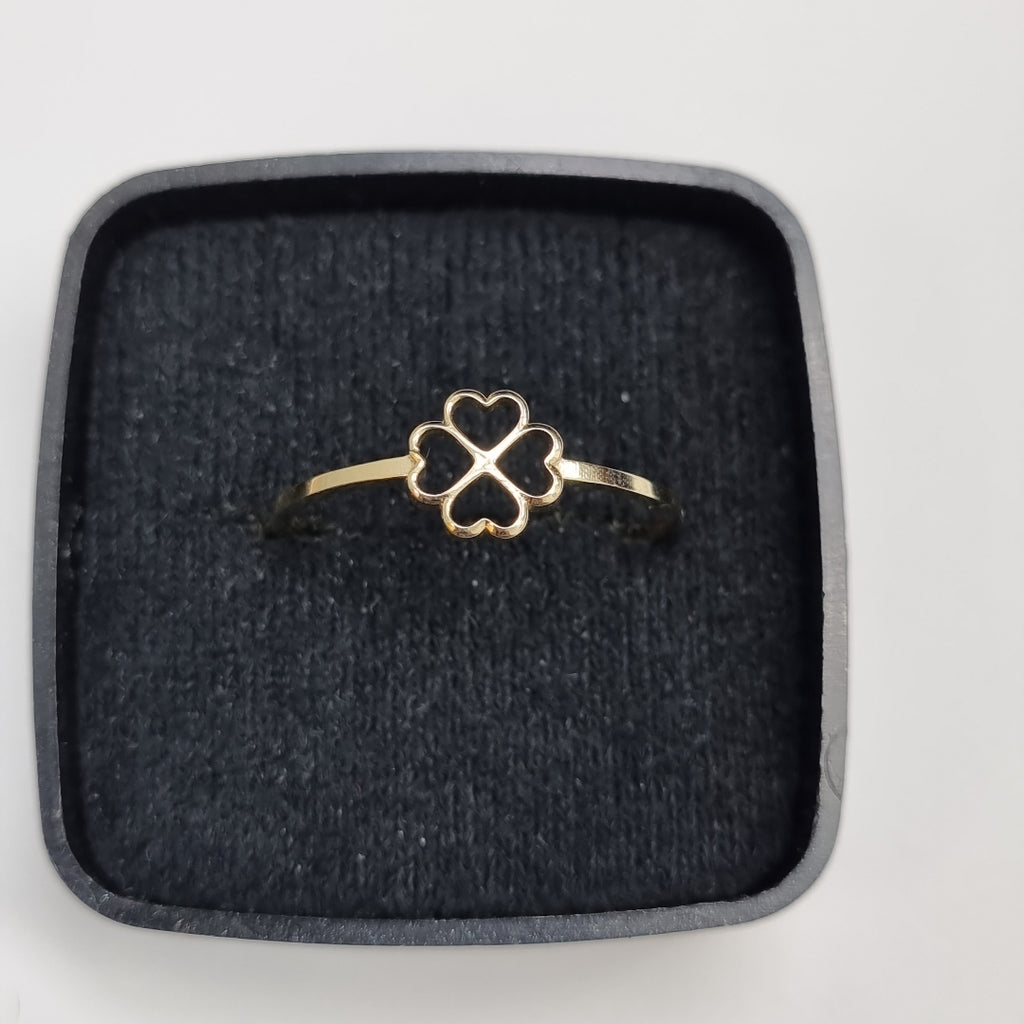 ANILLOS ANILLITO FIG TREBOL 10K TALLA 9 0.8 GR (NUEVO)