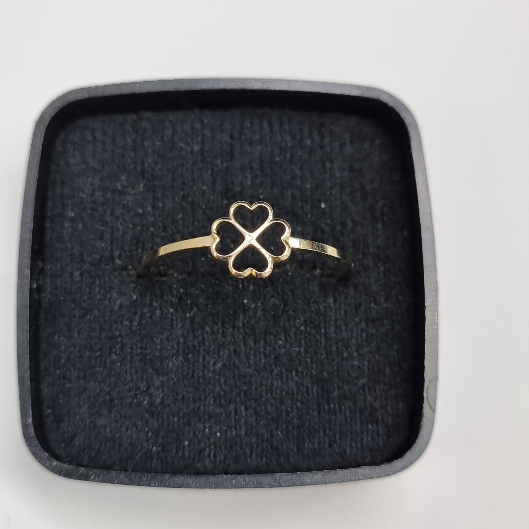 ANILLOS ANILLITO FIG TREBOL 10K TALLA 9 0.8 GR (NUEVO)