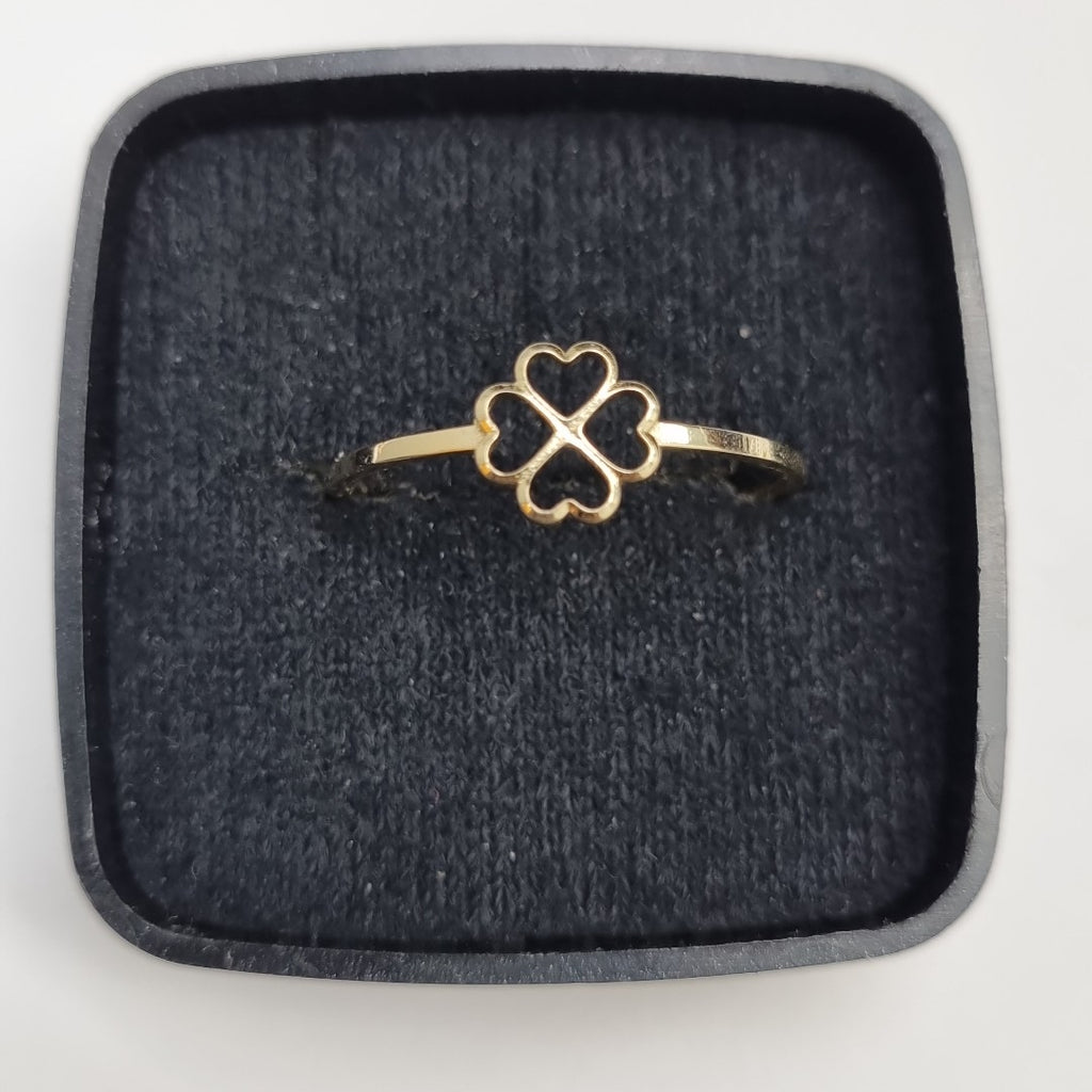 ANILLOS ANILLITO FIG TREBOL 10K TALLA 9 0.8 GR (NUEVO)