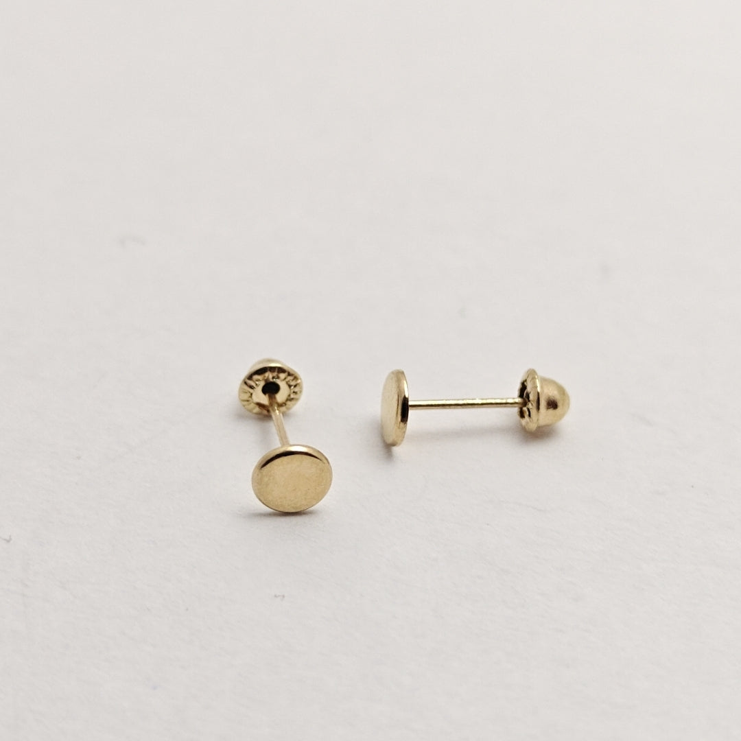 BROQUELES BROQUEL FIG TAPON REDONDO 14K 0.1408 GR (NUEVO)