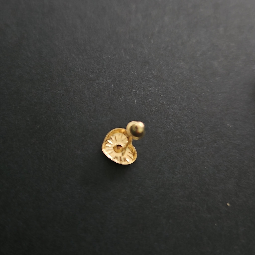 BROQUELES BROQUEL FIG CORAZON C CIRCONIA 14K 0.2603 GR (NUEVO)