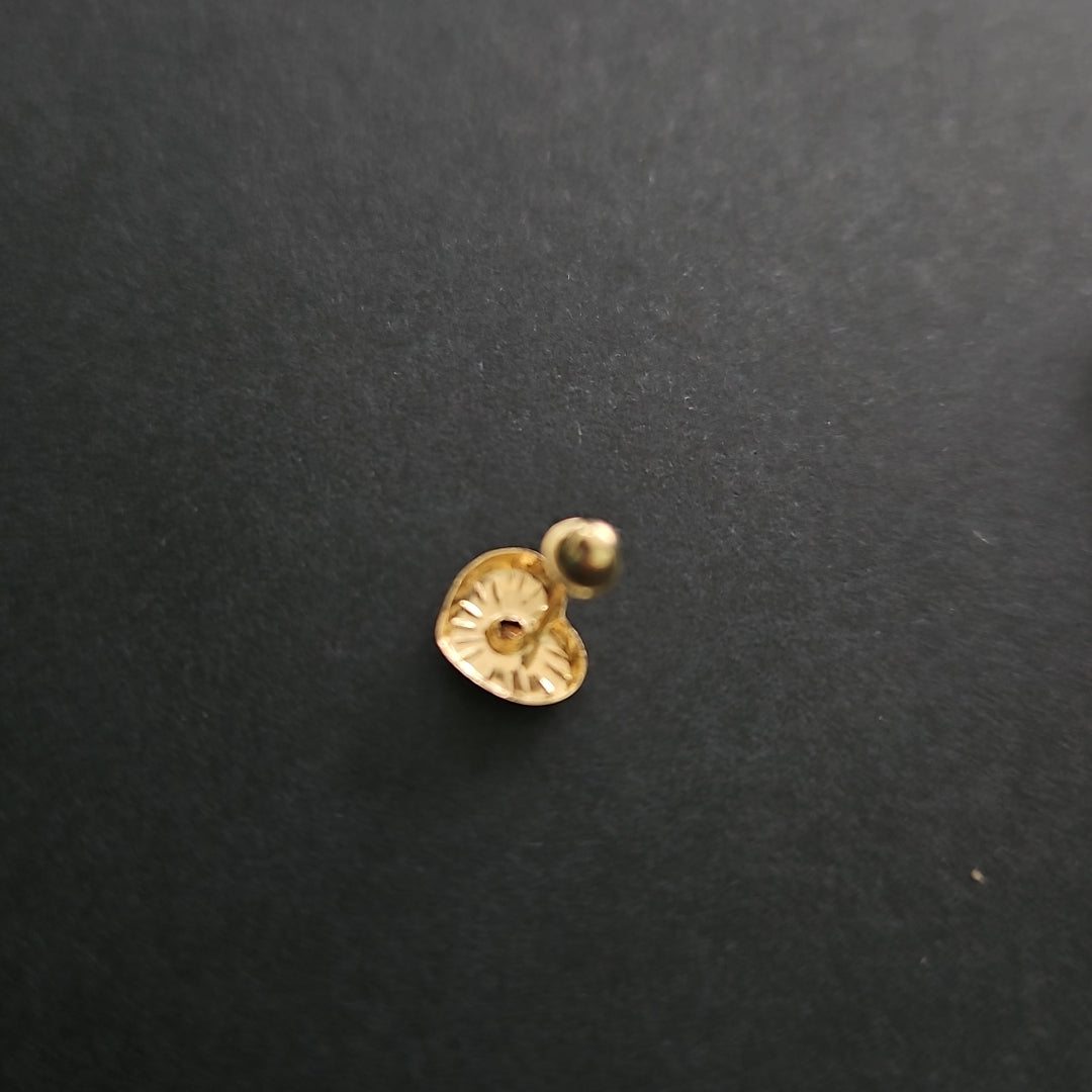 BROQUELES BROQUEL FIG CORAZON C CIRCONIA 14K 0.2603 GR (NUEVO)