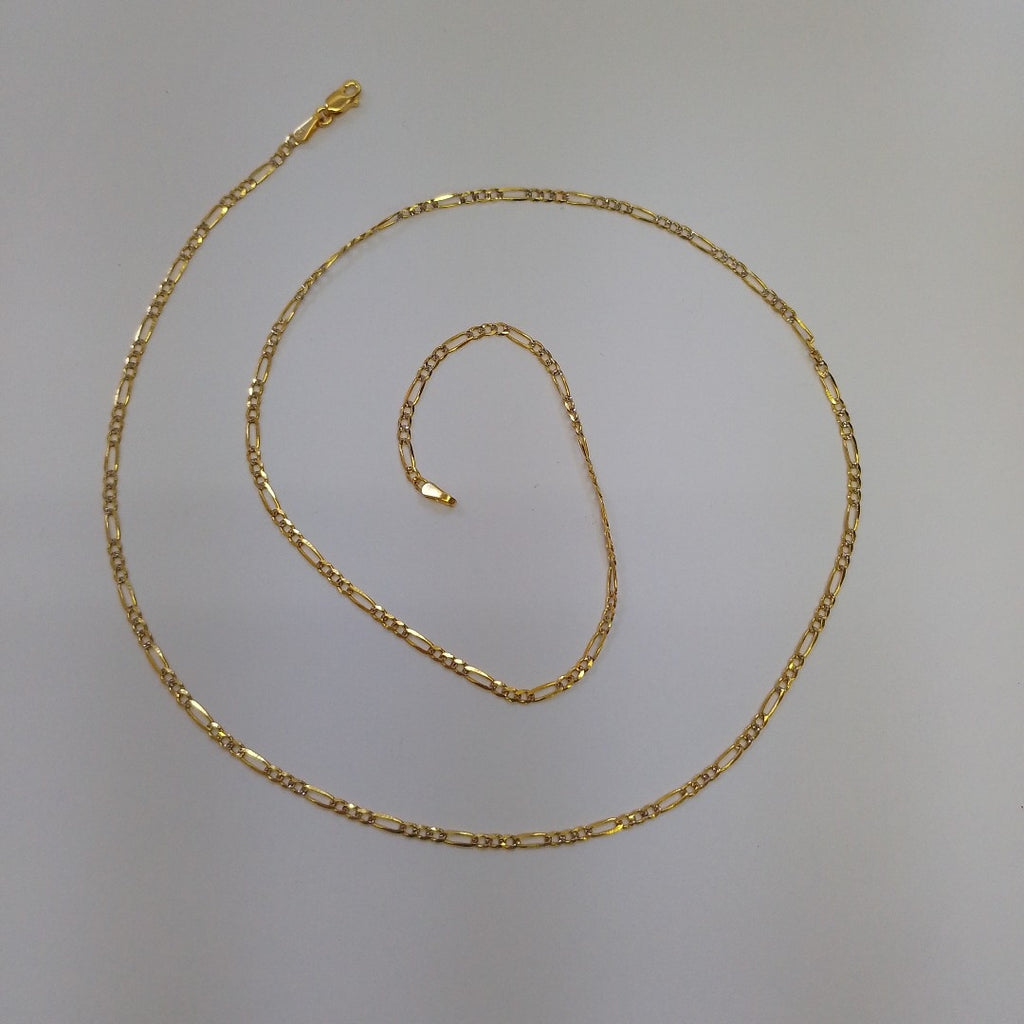 CADENA 3X1 DIAMANTADA 14K 60 CM 5 GR (NUEVO)