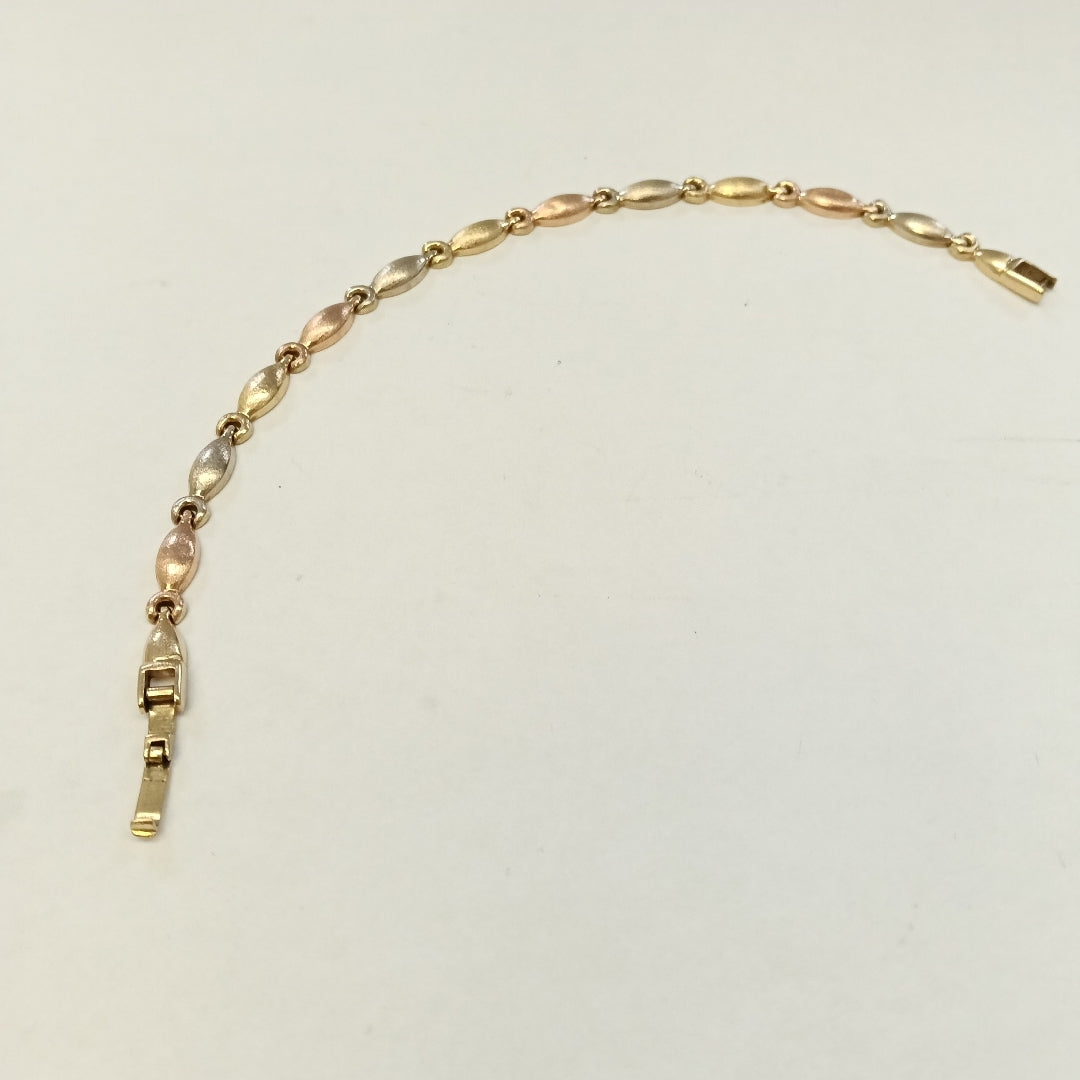 PULSERA ORO, ORO COMBINADO 14 K 6.5 GRMS (SEMINUEVO)