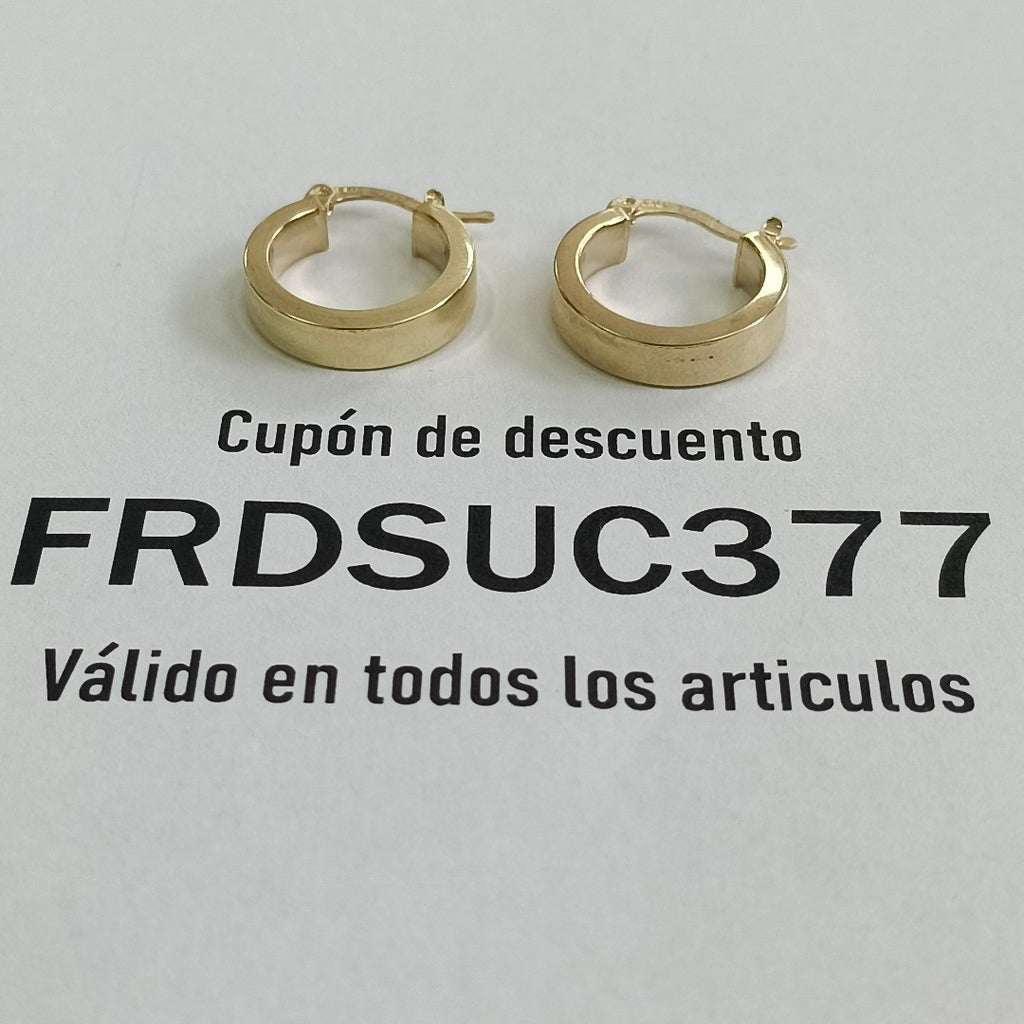 ARETES ARRACADA LISA 14K 2 GR (NUEVO)