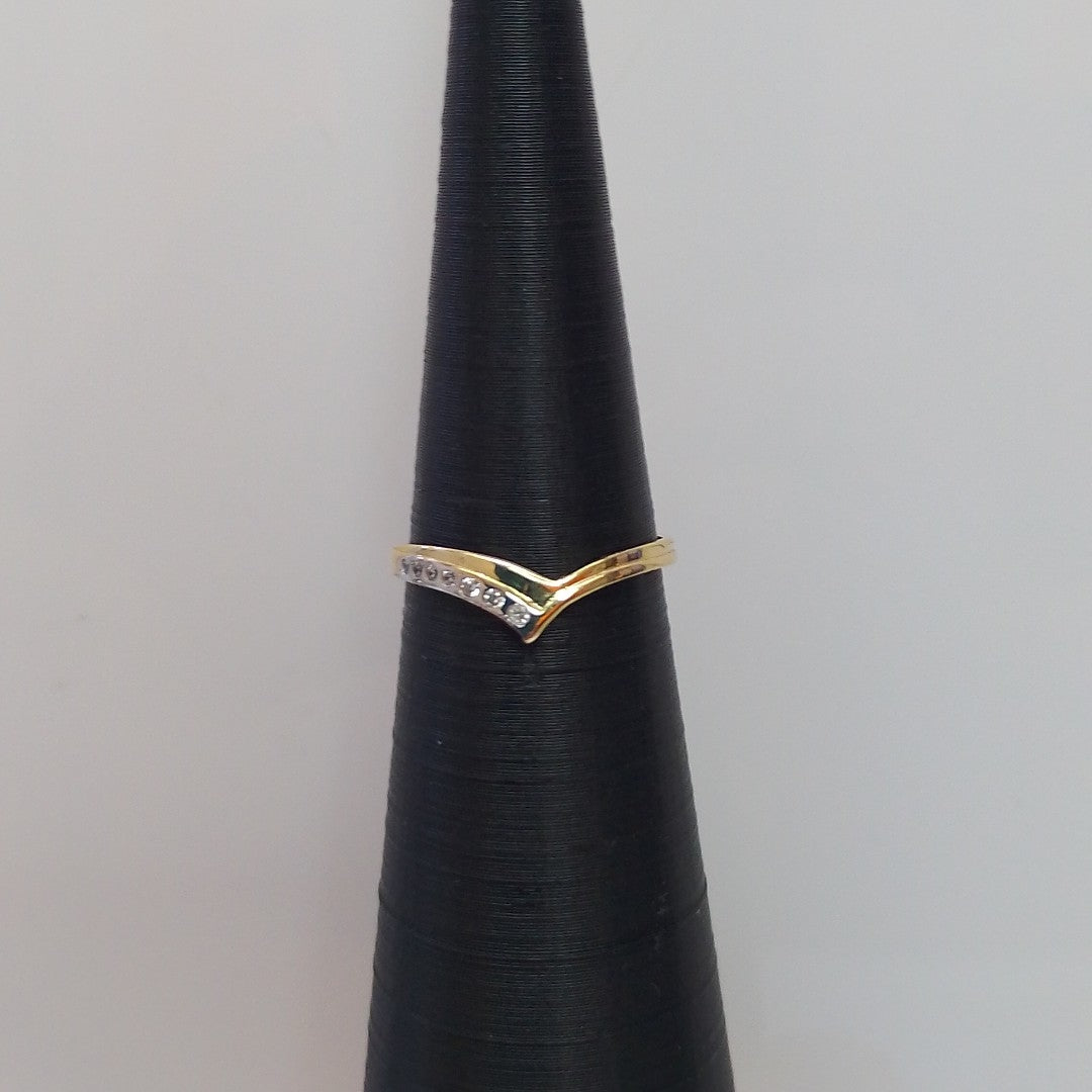 ANILLOS CON CIRCONIAS 14K TALLA 7 1 GR (NUEVO)