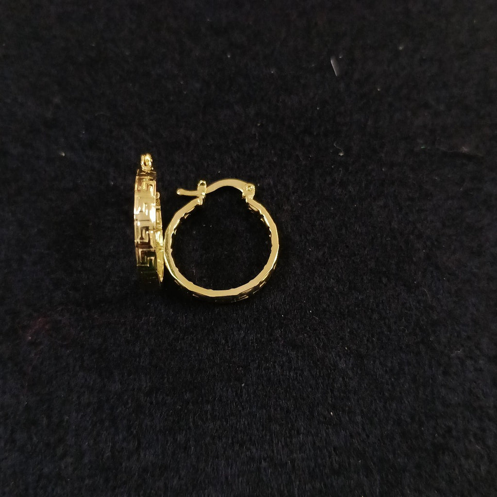 ARETES TEJIDO ARRACADAS TIPO GRECAS 14K 2 GR (NUEVO)