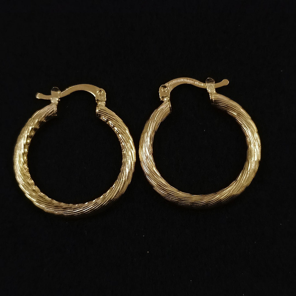 ARETES TEJIDO ARRACADAS ASTRIADAS 14K 2.8 GR (NUEVO)