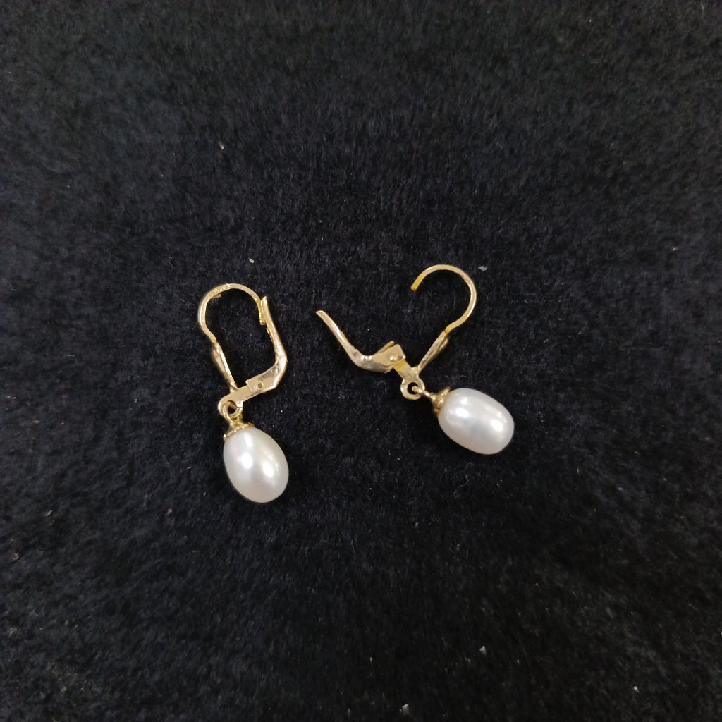 ARETES C PERLAS SINTETICAS 10K 2.2 GR (NUEVO)