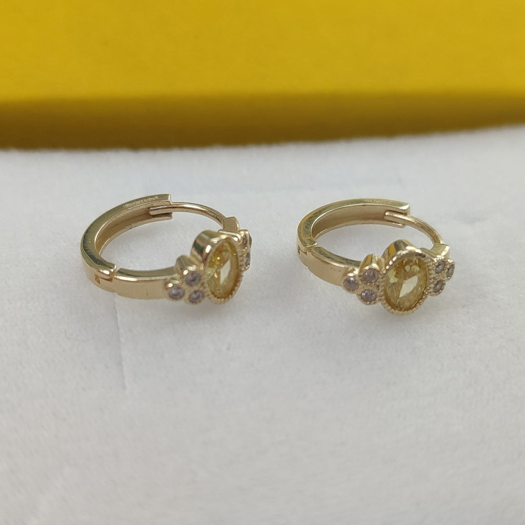 ARETES ARRACADAS CON CIRCONIAS Y PDRAS COL 14K 3.2 GR (NUEVO)