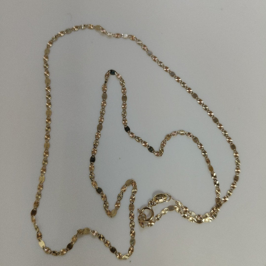 CADENAS TEJIDO GUCHI ORO 10K 55 CM 1.7 GR (NUEVO)