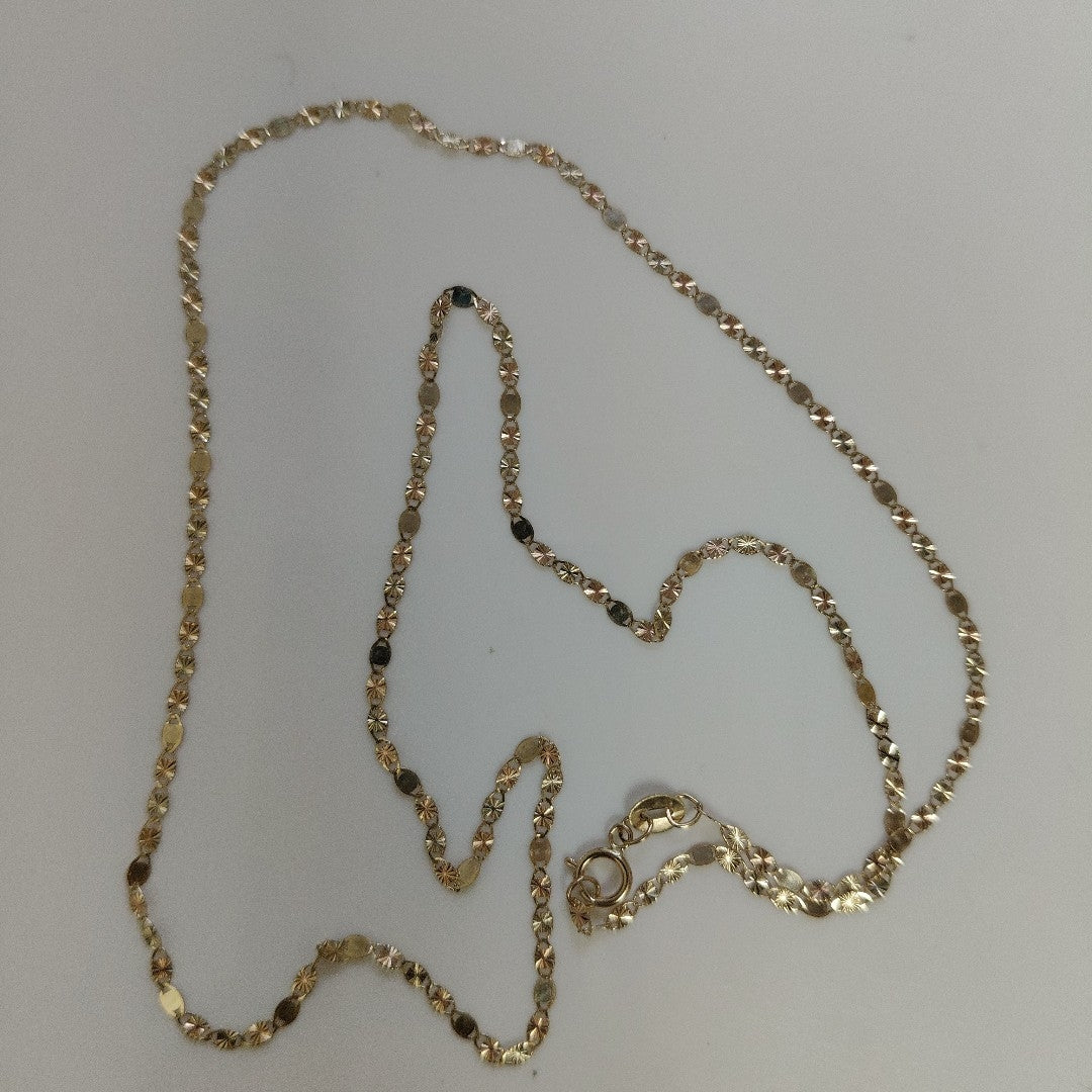 CADENAS TEJIDO GUCHI ORO 10K 55 CM 1.7 GR (NUEVO)