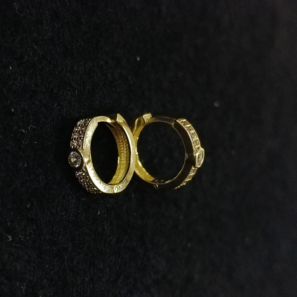 ARETES ARRACADAS C CIRCONIAS 10K 2.6 GR (NUEVO)