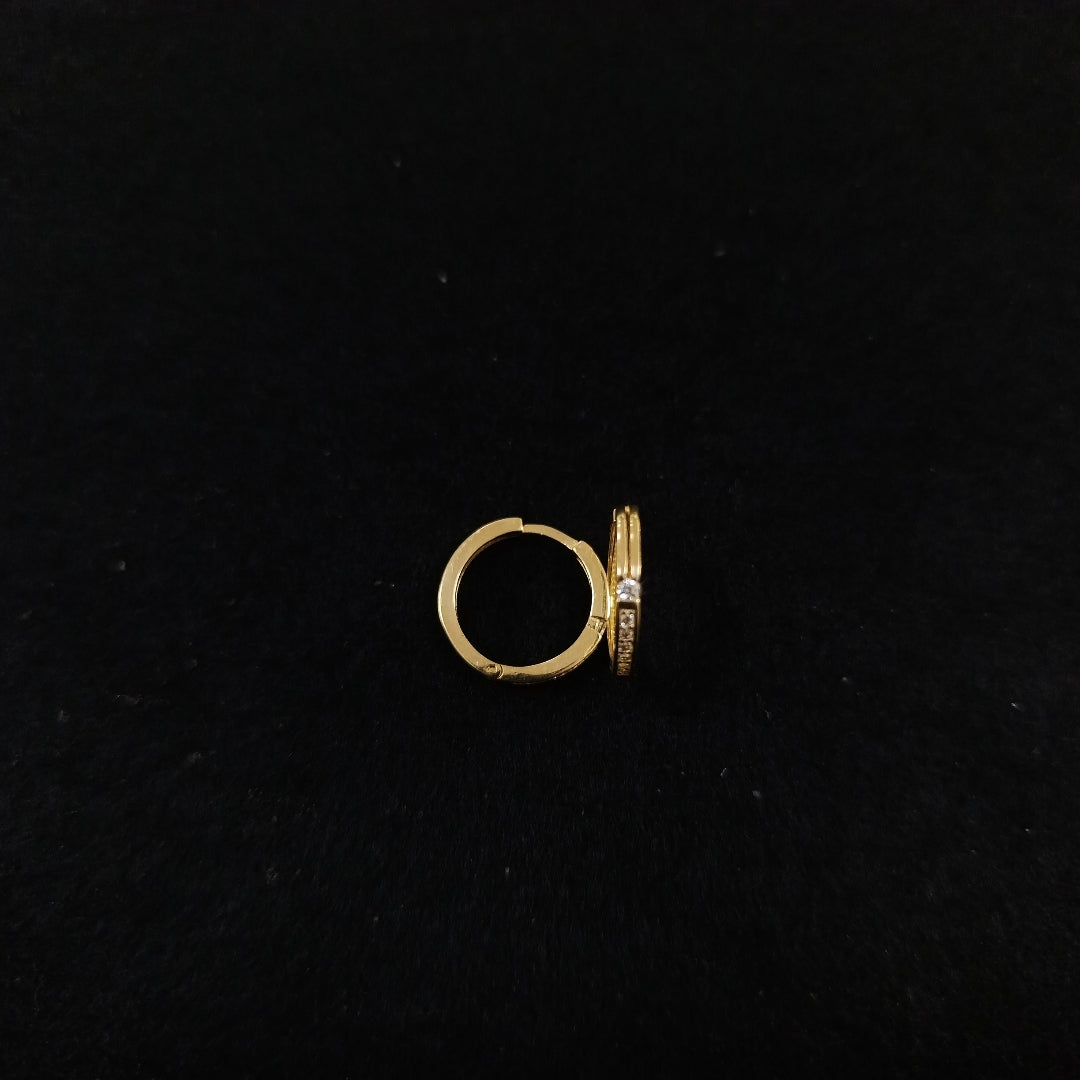 ARETES ARRACADAS C CIRCONIAS 14K 2.4 GR (NUEVO)