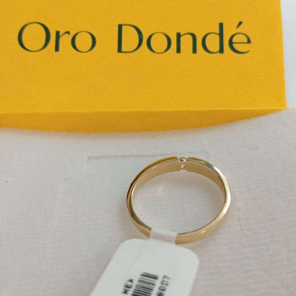 ANILLO ANILLITO SOLITARIO C CIRCONIA 14K 9 TALLA 3 GR (NUEVO)