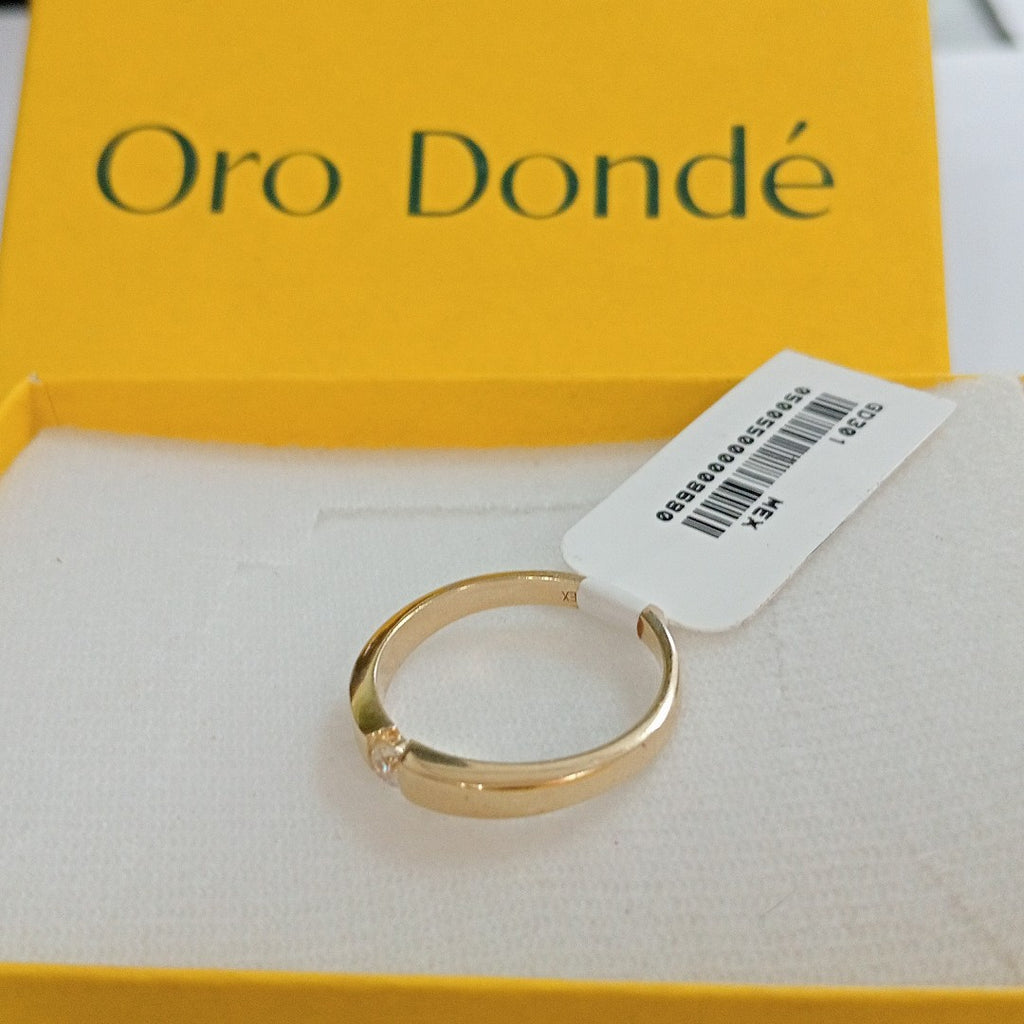 ANILLO ANILLITO SOLITARIO C CIRCONIA 14K 7 TALLA 2.7 GR (NUEVO)