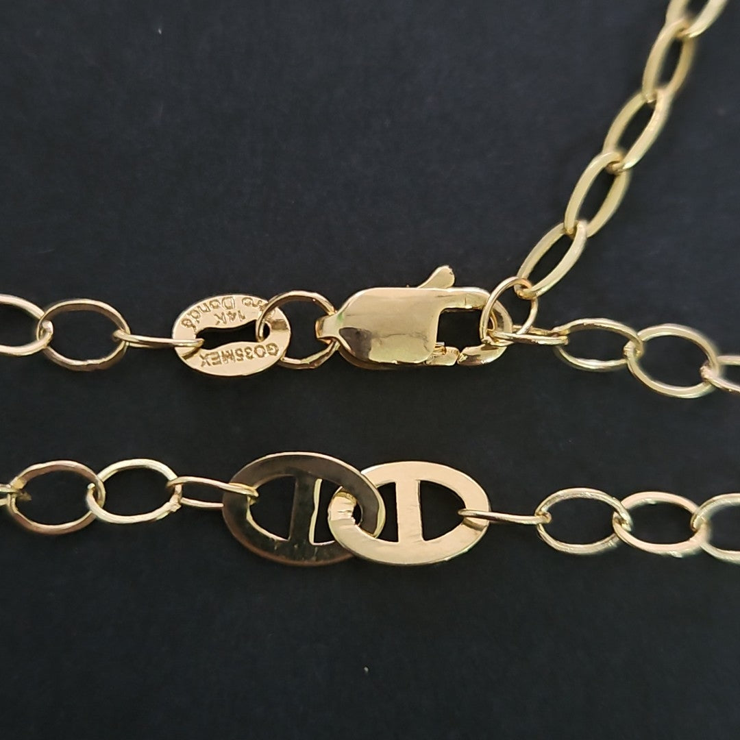 PULSERA ESPECIAL 14K 21 CM 1.9 GR (NUEVO)