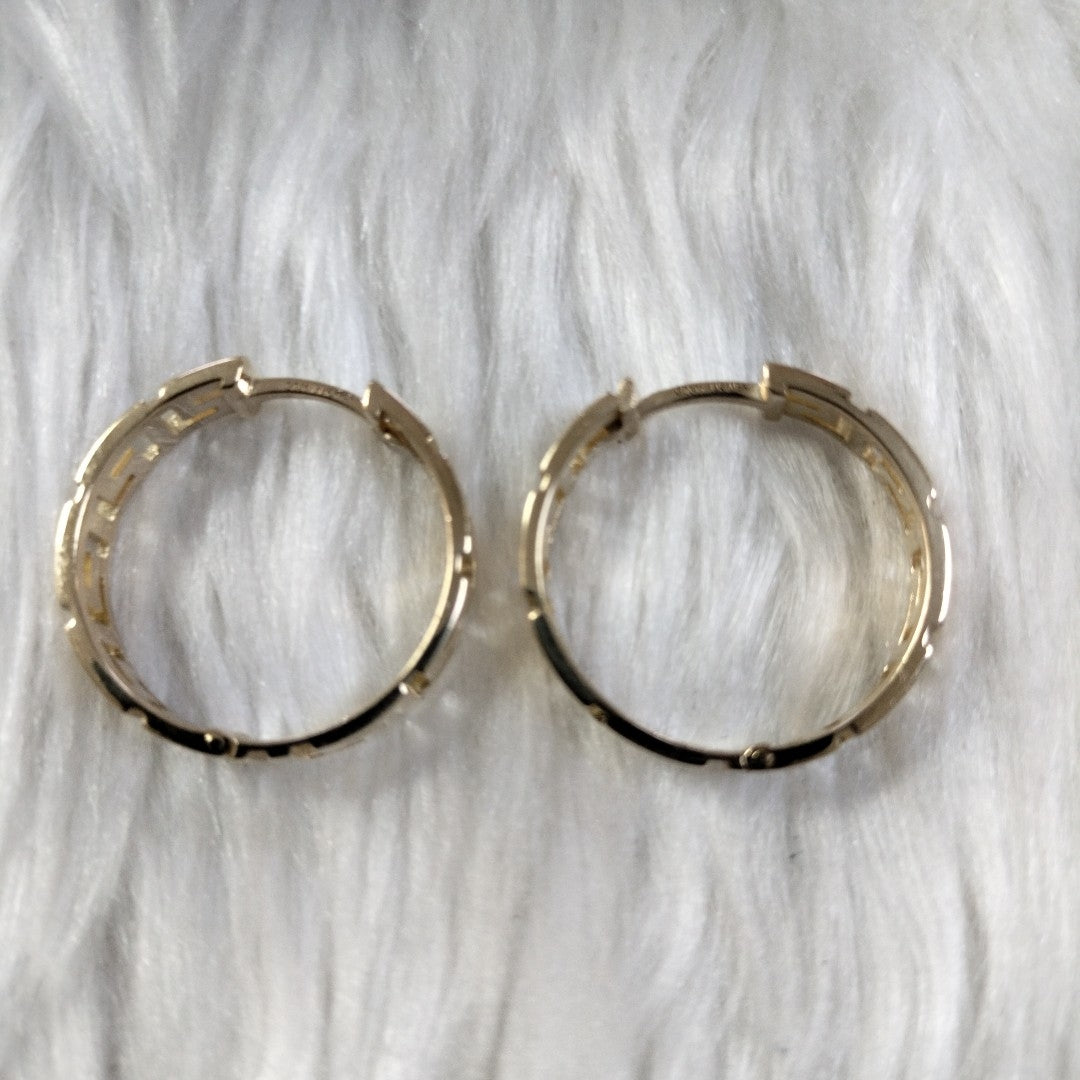 ARETES ARRACADA C GRECAS 14K 7.4 GR (NUEVO)