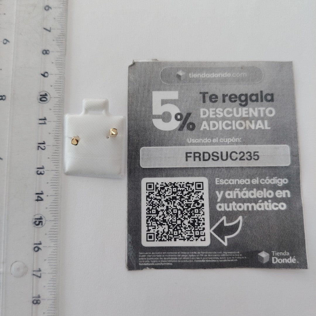 BROQUELES BROQUEL FIG CUBO 14K 0.203 GR (NUEVO)
